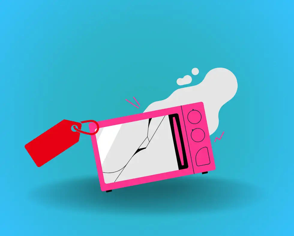 Image of a broken Microwave